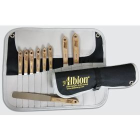 Albion 258-G01 9-Piece Classic Spatula Set in Tool Wrap