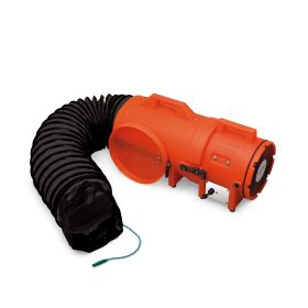 Allegro 9538-25 8" Axial Explosion-Proof (EX) Plastic Blower w/Compact Canister & 25' Statically Conductive Ducting