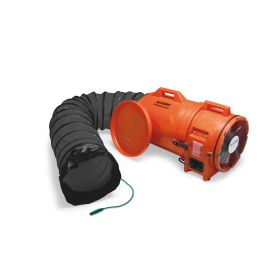 Allegro 9548-25 12" Axial Explosion-Proof (EX) Plastic Blower w/Canister & 25’ Statically Conductive Ducting