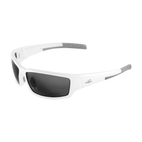 Bullhead BH14183AF Maki Safety Glasses, Smoke Lens, White Frame, Anti-Fog