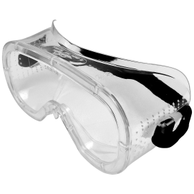 Bullhead Safety BH171 BG1 Direct Vented Standard Safety Goggle, Clear Lens, Clear Perforated PVC Frame
