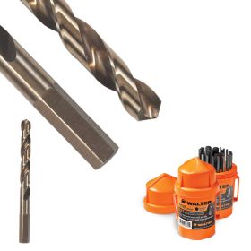 Walter 01A023A SST Jobber 118° Point Cobalt Drill Bit, 23/64"
