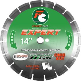 Diamond 10" X .110 X 1"EXPERT2000 First-Cut Early Entry Blade With Triangle Knockout & Skid Plate