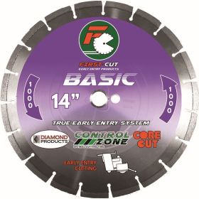 Diamond 14" X .125 X 1" BASIC1000 First-Cut Early Entry Blade With Triangle Knockout & Skid Plate