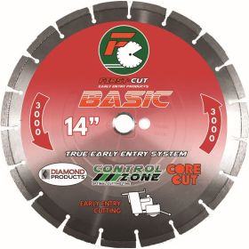 Diamond 14" X .125 X 1" BASIC3000 First-Cut Early Entry Blade With Triangle Knockout & Skid Plate