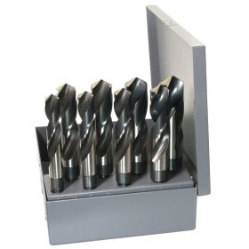 Drillco 1000A8 High Speed Steel Black & Bright S&D Drill Bit Set 9/16" - 1"