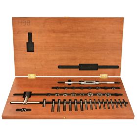 Drillco 2000H38 HSS (taps) & Carbon (dies) Tap & Hexagon Die Set 36 Piece