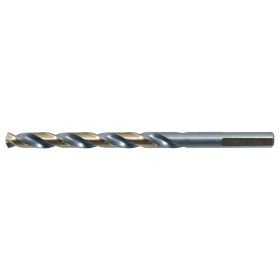 Drillco 400F107 3-Flats Black & Gold Jobber Drill Bits 7/64"