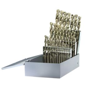 Drillco 500E29 Cobalt Bronze Oxide Jobber Drill Bit Set 1/16" - 1/2"