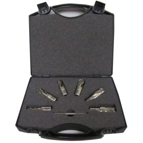 Drillco 91SE7S Weldon Shank HSS Annular Cutter Set 9/16"; 5/8"; 11/16"; 3/4"; 13/16"; 15/16"; 1 pin