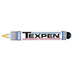 Dykem 16060 Texpen Steel Tip Paint Marker, Fine Tip, Yellow