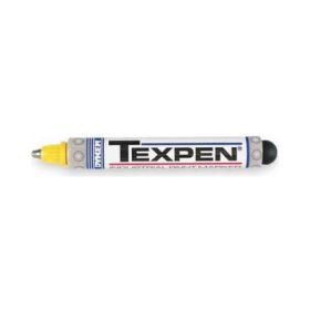 Dykem 16063 Texpen Steel Tip Paint Marker, Medium Tip, Yellow