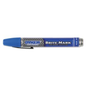 Dykem 40001 Brite-Mark 40 Paint Markers/Valve Action, Medium Tip, Blue