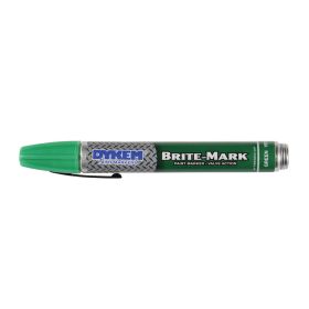 Dykem 40004 Brite-Mark 40 Paint Markers/Valve Action, Medium Tip, Green