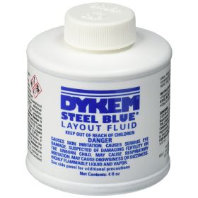 Dykem 80300 Steel Blue Layout Fluid Brush-In Cap Bottle 4oz