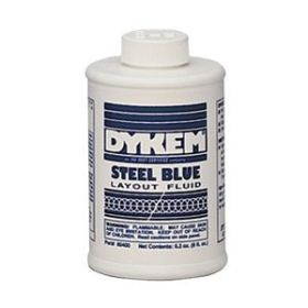 Dykem 80400 Steel Blue Layout Fluid 8 oz Brush-In-Cap