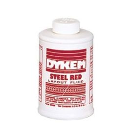 Dykem 80496 Steel Red Layout Fluid 8oz Brush-In-Cap