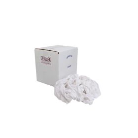 EMI Supply Premium New White T-Shirt Rag, Machine Compressed 5lb