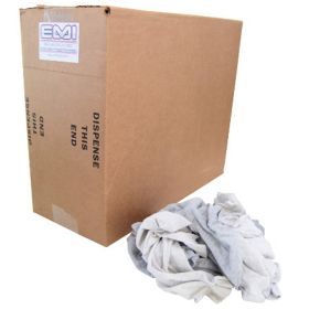 EMI Supply Reclaimed Gray Polo Knit Rag, Machine Compressed 25lb