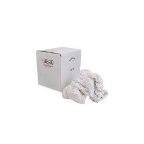 EMI Supply Reclaimed White Knit Rag, Machine Compressed 5lb