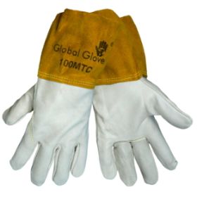 Global Glove 100MTC Cow Grain Kevlar Sewn Mig Tig Welder Glove, Extra Large, 12Pk