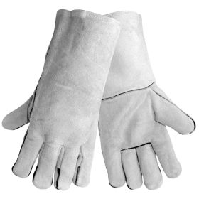 Global Glove 1200GE Leather Economy Grade Split Welder Glove, Large, 12PK