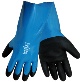 Global Glove 2360 FrogWear Nitirle/PVC Blend, Waterproof, Chemical Resistant Glove, Large, 12PK