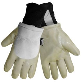 Global Glove 2800GLP Insulated Freezer Glove, Latex Dip Split Goatskin, Knit Wrist, Thinsulate, Large, 12PK