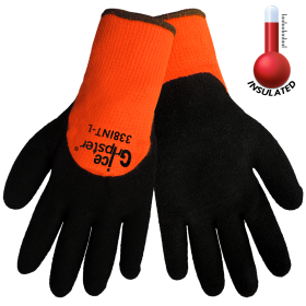 Global Glove 338INT Ice Gripster, High Visibility, Cut Resistant, Acrylic, 3/4 Foam Rubber Dipped Glove, Small, 12PK