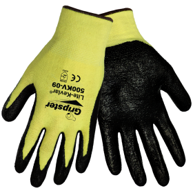Global Glove 500KV Gripster Lite-Kevlar Cut Resistant Gloves, Black Nitrile Palm, Small, 12PK