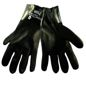 Global Glove 710R Premium Supported PVC Glove, Double Dipped, Jersey Liner, Rough Finish, 10", XL, 12PK