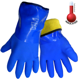 Global Glove 8490 FrogWear Insulated Flexible PVC Glove, Chemical Resistant, Large, 12PK