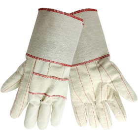 Global Glove C24GC Two Ply Cotton, Extra Heavyweight, Hot Mill Gloves w/Gauntlet Cuff, High Temperature, Large, 12PK