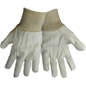 Global Glove C80 Cotton Canvas Wing Thumb Glove w/Knit Wrist Cuff, Men's, 12PK