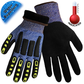 Global Glove CIA317INT Vise Gripster C.I.A. Tuffalene® HDPE, Latex Dipped Gloves, Cut Resistant, Medium, 12PK