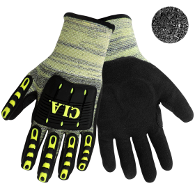Global Glove CIA609MF Vise Gripster C.I.A. Aralene®, Mach Finish Nitrile, Cut Resistant, Large, 12PK