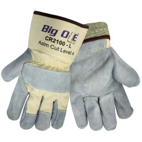 Global Glove CR2100 Big Ole, Leather Palm, Aralene® Inner Shell Gloves, Cut Resistant, Large, 12PK