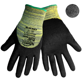 Global Glove CR639 Tsunami Grip, Tuff Hybrid Aralene® Liner, 3/4 Dipped Foam Nitrile Finish Gloves, Cut Resistant, Large, 12PK