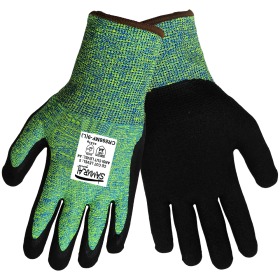 Global Glove CR898MF Samurai Tuffalene® HDPE Liner, Mach Finish Nitrile Gloves, Cut Resistant, Large, 12PK