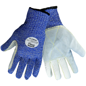 Global Glove CR900LF Samurai Tuffalene® HDPE Liner, Premium Leather Palm Gloves, Cut Resistant, Small, 12PK