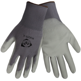 Global Glove PUG-13 Gloves, Gray Nylon, Gray Polyurethane Palm, 2XL, 12PK