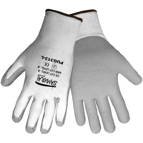 Global Glove PUG-313 Samurai Tuffalene® HDPE Polyurethane Gloves, Cut Resistant, Large, 12PK