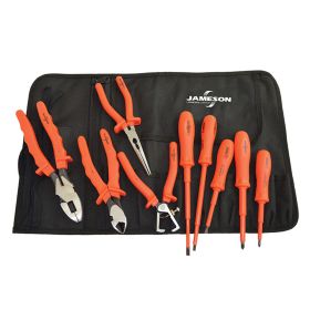 Jameson JT-KT-00001 Insulated Tool Kit, Basic Electricians - 9 pc