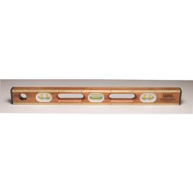 Kraft Tool SL22BY48 48" Professional Mahogany Flat Brass Level (6 Vials)