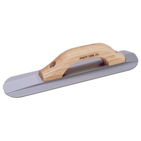 Kraft Tools CF072 12"x3-1/4" Round End Magnesium Float with Wood Handle