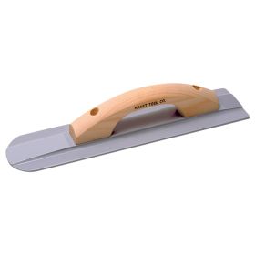 Kraft Tools CF078 16" Magnesium Hand Float Round Front, Square Back w/Wood Handle