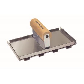 Kraft Tools CF095 8"x10-3/8" Texas Curb Ramp Groover (4 Grooves) w/Wood Handle