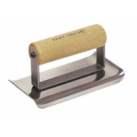 Kraft Tools CF142 6"x2-1/2" 1/4" R Curved End Edger w/Wood Handle