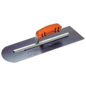 Kraft Tools CF343BPF Blue Steel Round Front/Square Back Trowel w/ProForm® Handle
