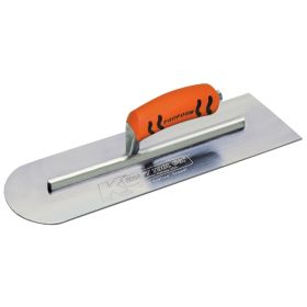 Kraft Tools CF343PF 18"x5" Round Front/Square Back Cement Trowel w/ProForm® Handle